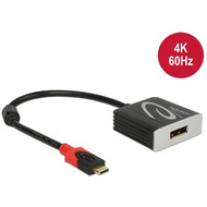 DeLock Adapterkabel USB Type-C Stecker > Displayport Buchse schwarz DP-Alt Mode