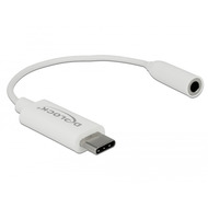 DeLock Audio Adapter USB Type-C zu Klinkenbuchse 14 cm wei