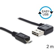 DeLock Kabel EASY USB 2.0-A links/ rechts gewinkelt > Micro-B
