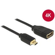 DeLock Kabel HDMI Micro D Stecker > HDMI A Buchse 3D 4K 20cm