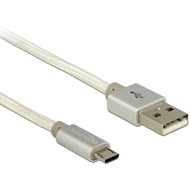 DeLock Kabel USB 2.0 A Stecker > USB 2.0 Micro B Stecker 1m wei