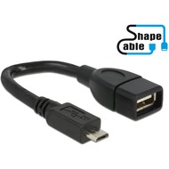 DeLock Kabel USB 2.0 micro B Stecker > USB 2.0 A Buchse OTG