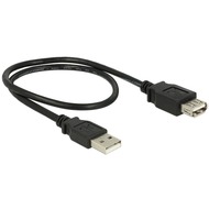 DeLock Kabel USB 2.0 Verlängerung, A/ A 0,5 m schwarz