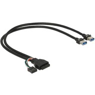 DeLock Kabel USB 3.0 Pfostenbuchse > 2x USB 3.0-A Bu+USB 2.0