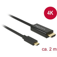 DeLock Kabel USB Type-C™ Stecker > HDMI-A Stecker DP-Alt Mode 4K 30 Hz 2 m