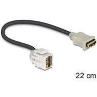DeLock Keystone HDMI Buchse >HDMI Buchse 250° mit Kabel 22cm