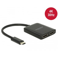 DeLock Splitter USB Type-C Stecker > 2 x HDMI Buchse DP-Alt Mode kompakt