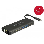DeLock USB Type-C 3.1 Dockingstation HDMI 4K 30 Hz, Gigabit LAN u. USB PD Funkt