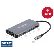 DeLock USB Type-C™ Dockingstation 4K - HDMI /  DP /  USB 3.0 /  SD /  LAN /  PD 3.0