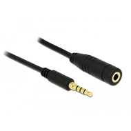 DeLock Verlängerungskabel Audio Klinke 3,5 mm Stecker /  Buchse IPhone 4 Pin 1 m
