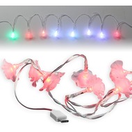 Fontastic LED Ladekabel USB Typ-C 1,2m transparent Motiv-Ladekabel mit 8 beleuchteten Rosen