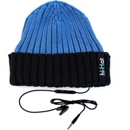 hi-Fun Mützen Stereo Headset Hi-Hat Turn Up, hellblau-dunkelblau