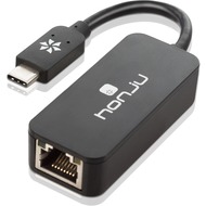honju USB-C auf Gigabit Ethernet Adapter  schwarz