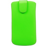 iCandy Echtledertasche FLASH für Samsung Galaxy S4, neongrün