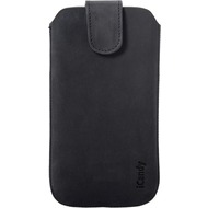 iCandy Leather Bag Pulltab für Samsung Galaxy S3, schwarz