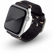 JT Berlin Watchband Alex Vintage | Apple Watch Ultra/ 42/ 44/ 45mm | schwarz - Aluminium silber | M/ L | 10709