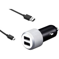 Just Mobile Highway Max Car Charger 2.1A, inkl. Micro-USB Kabel, schwarz