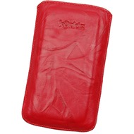 Konkis Echtleder-Etui für iPhone 5, washed rot