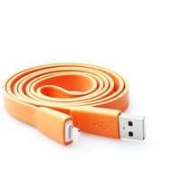 Konkis Flat Lade- und Datenkabel (Lightning) für iPhone 5 /  iPad 4, orange