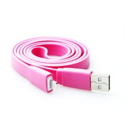 Konkis Flat Lade- und Datenkabel (Lightning) für iPhone 5 /  iPad 4, pink