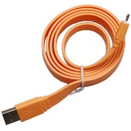 Konkis Flat Lade- und Datenkabel (Micro-USB) für Smartphone/ Tablet, orange