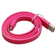Konkis Flat Lade- und Datenkabel (Micro-USB) für Smartphone/ Tablet, pink