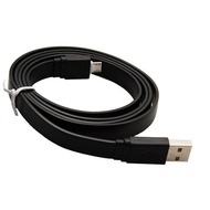 Konkis Flat Lade- und Datenkabel (Micro-USB) für Smartphone/ Tablet, schwarz