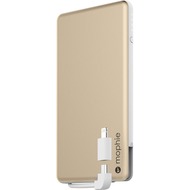 Mophie Powerstation Plus mini, gold - Externe Schnellade-Batterie mit Lightning und Micro-USB Kabel 4000mAh
