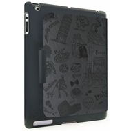 Ozaki iCoat Travel foldable case für iPad 2 /  3, Rome (schwarz)