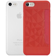 Ozaki O!Coat 0.3 Jelly + Pocket Case - Apple iPhone 7 /  iPhone 8 /  iPhone SE 2020 - rot & transparent