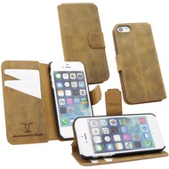 OZBO Ledertasche Diary Rebo - sand - für Apple iPhone 5/ 5S/ SE