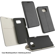 Fontastic OZBO PU Tasche Diary Supra - schwarz/ grau für Apple iPhone 6/ 6s
