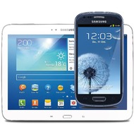 Samsung Galaxy Tab3 10.1 16GB (WLAN), wei mit Galaxy S3 mini Value Edition, schwarz