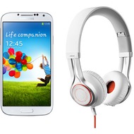 Samsung Galaxy S4 LTE+ 16GB, weiß (Telekom) + Jabra Stereo Headset REVO