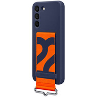 Samsung Silicone Cover with Strap fr Galaxy S22, Navy