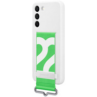 Samsung Silicone Cover with Strap fr Galaxy S22, White