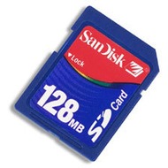 Sandisk SD Card, 128 MB