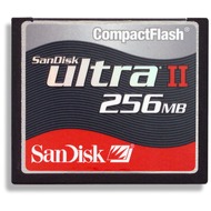 Sandisk Ultra II CompactFlash Card, 256 MB
