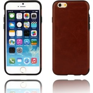 Twins Shield Matte Lederoptik für iPhone 6 Braun