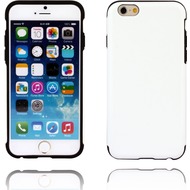 Twins Shield Matte Lederoptik für iPhone 6,weiß-schwarz