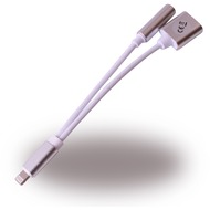 UreParts 2 in 1 Audio Adapter + Ladekabel - Apple iPhone 7, 7 Plus - Weiss