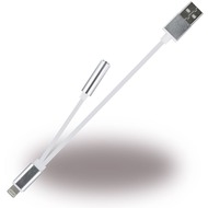 UreParts 2 in 1 Headset Anschluss + Ladekabel - Apple iPhone 7, 7 Plus - Silber