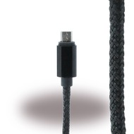 UreParts Micro USB Ladekabel/ Datenkabel - Micro-USB auf USB - Schwarz/  Schwarz