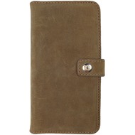 xqisit Leather Wallet Case Eman for iPhone 6 braun