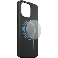 xqisit Silicone Case Anti Bac MagSafe for iPhone 14 Pro schwarz