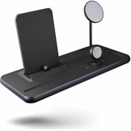 ZENS Aluminium Series 4 in 1 Magnetic Wireless MagSafe Charger + Watch + iPad | 1x 27W + 1x 15W | Qi | schwarz | ZEDC21B/ 00