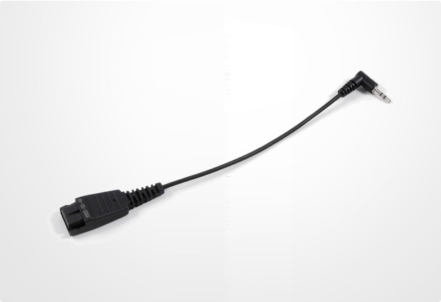 Jabra Headset-Anschlusskabel QD<>2,5mm Klinke mit Winkelstecker z.B. für Panasonic GB500