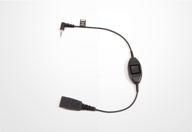 Jabra Headset-Anschlusskabel QD<>2,5mm Klinke mit Rufannahmetaste