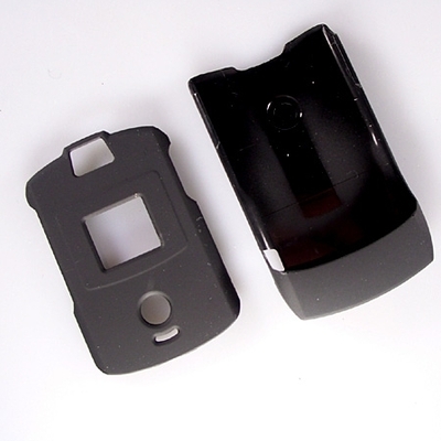 Strax Oberschale Click-On Motorola V3 schwarz matt