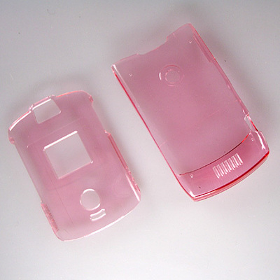 Strax Oberschale Click-On Motorola V3 pink transparent